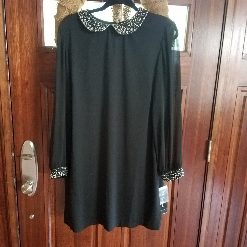 Beaded collar dress